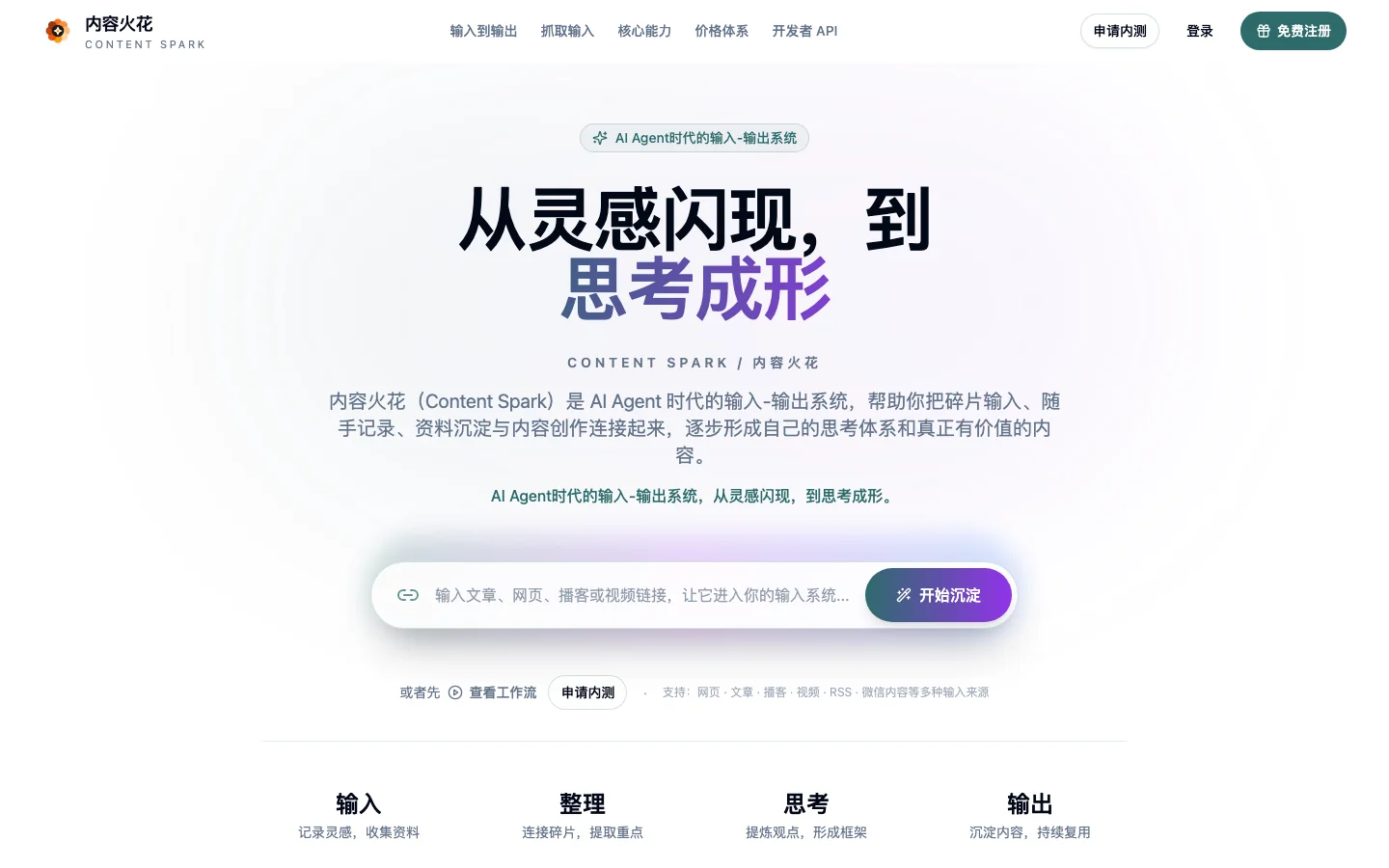 Content Spark 营销全链路工作台真实产品界面